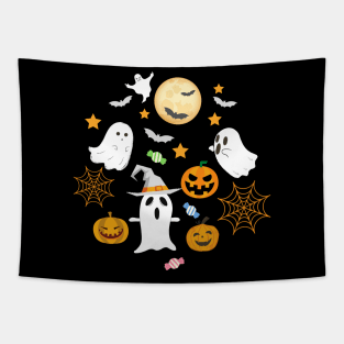 Halloween Face Mask, Happy Hallween For kids, Haloween ghost Face Mask for Kids. Tapestry