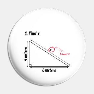 find x i found it Funny Math Pin