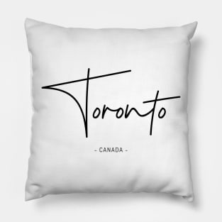 Toronto, Canada Design (BLACK PRINT) Pillow