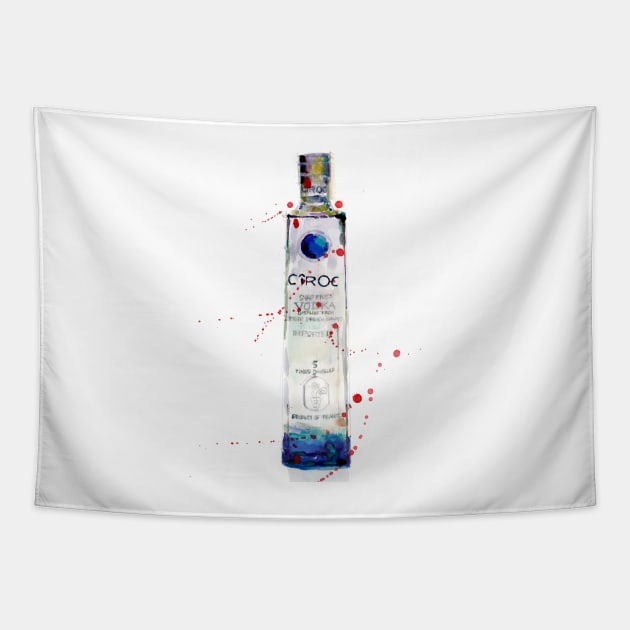 Vodka Bottle Bar Deco Tapestry by dfrdesign