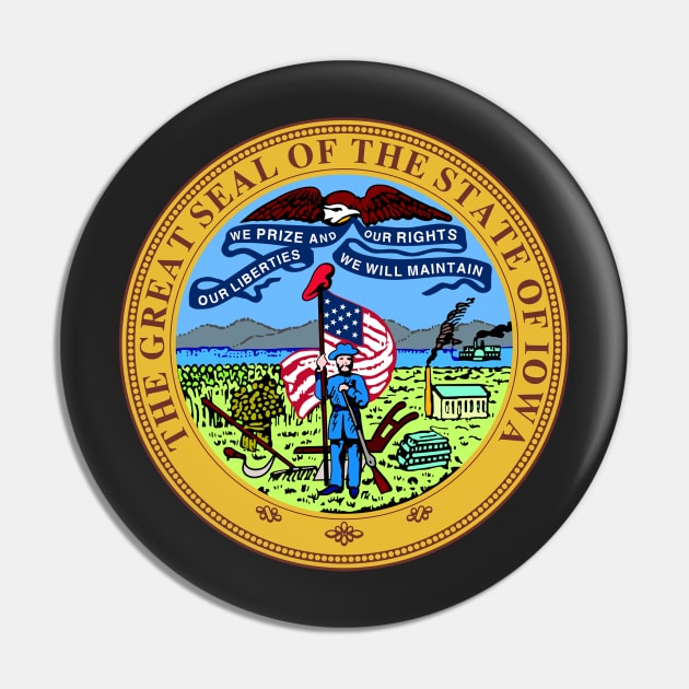 Seal of Iowa Pin by Flags of the World