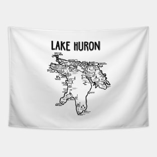 Lake Huron Map Tapestry