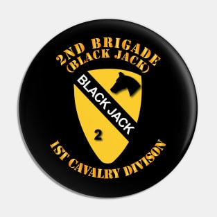 2nd Brigade - 1st Cav Div - Black Jack Offset Pin