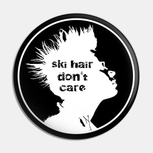 Ski Hair Circle Girl Pin