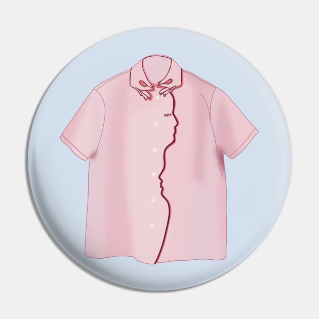 Fashion illustration of a pink polo collared short sleeve t-shirt Pin by Tana B 