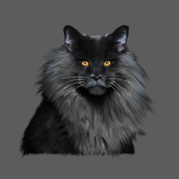 Black Main Coon Cat, Love Main Coon Cats by dukito