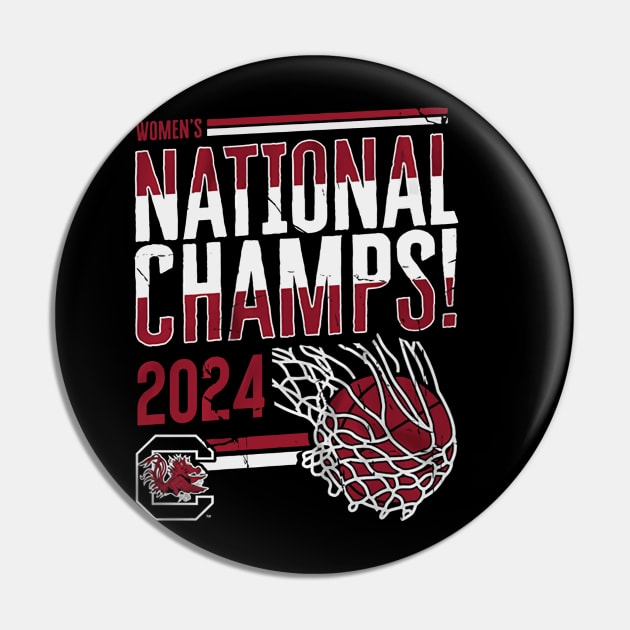 South Carolina Women's Basketball 2024 National Champions Swish Pin by artbygonzalez