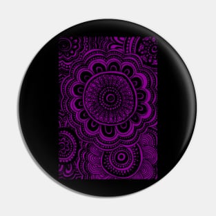 Midnight Purple Anemone Flowers Pin