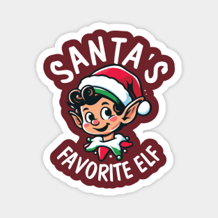 Santa's Favourite Elf - With Text Magnet