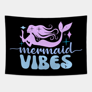 Mermaid Vibes Funny Mermaid For Women Girls Mythical Creature Mermaid Tapestry