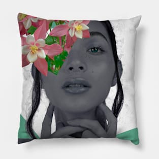 Floral woman Pillow