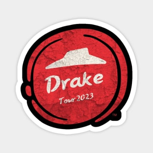 Cosplay Parody Pizza Hut Vintage Music Lovers - Drake Tour 2023 Magnet