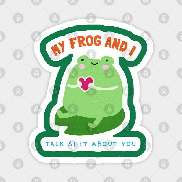 My Frog and I Magnet by Tiny Baker