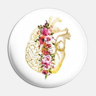 Heart And Brain Pin