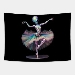 Colorful Alien Ballerina Tapestry