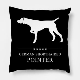 German Shorthaired Pointer Dog White Silhouette Pillow