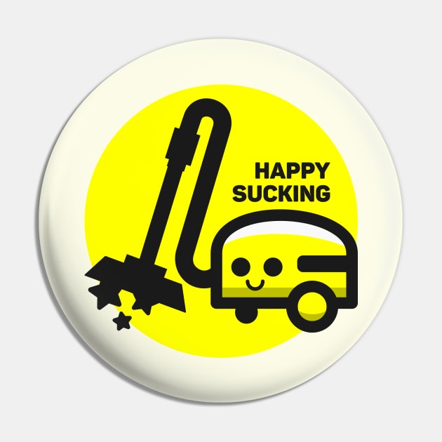 Happy Sucking Pin by Johnitees