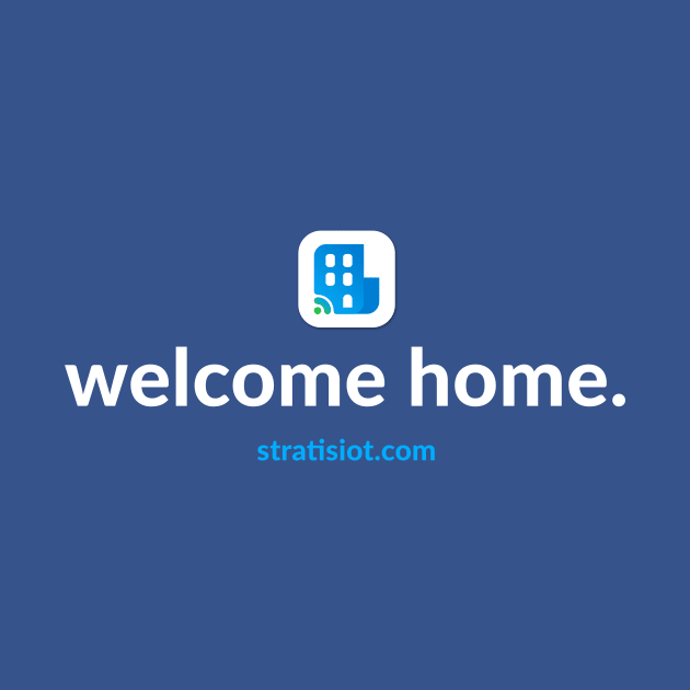 Welcome Home White Logo by STRATIS IoT