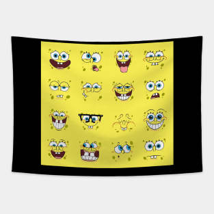 Spongebob Expressions Tapestry