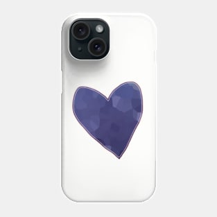 Blue Mosaic Heart Phone Case