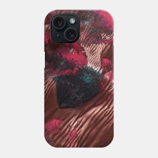 Simple abstract watercolor animal print. Brushed grunge graffiti. Terrakota tye dye boho. Best for backgrounds, wallpapers, covers and packaging, wrapping paper. Phone Case