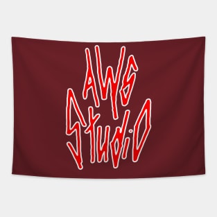 AWS Studio red logo Tapestry