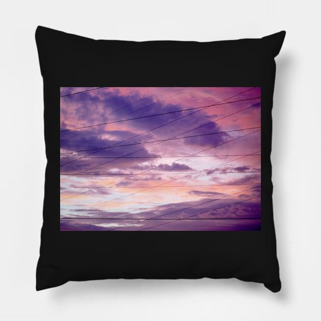 Pink & Purple Clouds/Semi Abstract Pillow by LaurieMinor