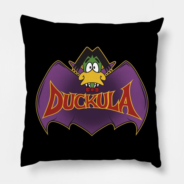 Duckula Pillow by wolfkrusemark