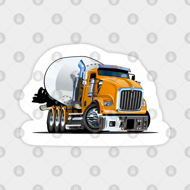 Cartoon Mixer Truck Magnet by Mechanik