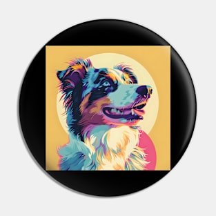 Retro Australian Terrier: Pastel Pup Revival Pin