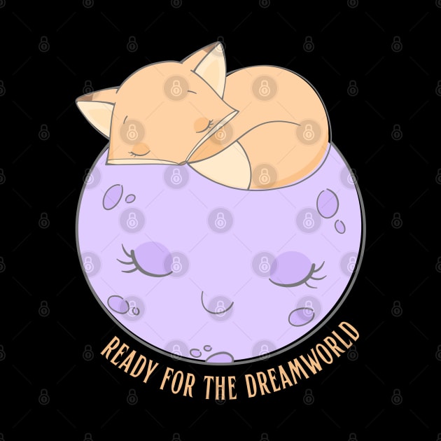 Ready for the dream world Hello little fox sleeping on a moon cute baby outfit by BoogieCreates