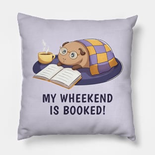 Reading Guinea Pig With Funny Text Pillow