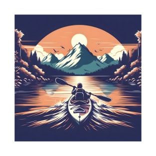 Kayaking at Sunset T-Shirt Hoodie Mug Gift etc. T-Shirt