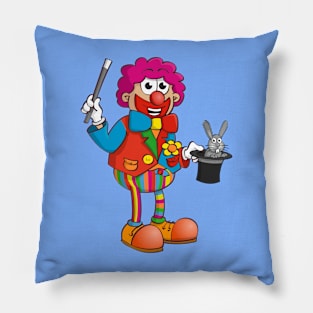 The clown magician who pulls a rabbit out of his hat. Pillow