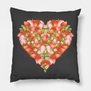 I love strawberry heart shape Pillow