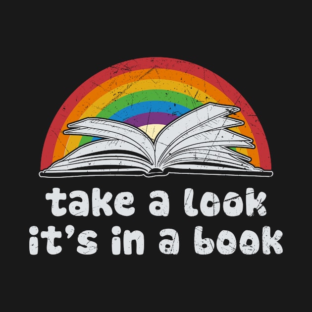 take a look it's in a book reading vintage retro rainbow by Chauchau257