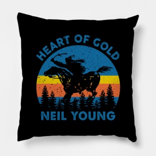 Neil Heart Of Gold Retro Pillow