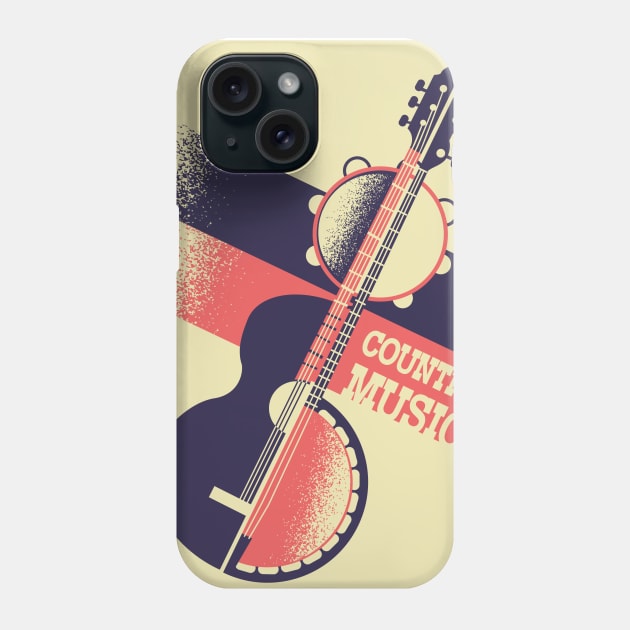 Country Music Phone Case by Wall-Art-Illustrations