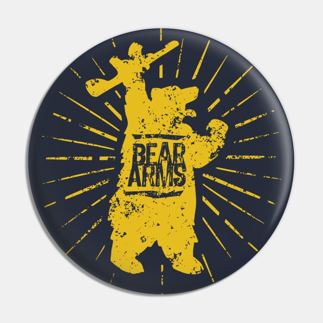 Grizzly Bear Arms Pin by Doodl