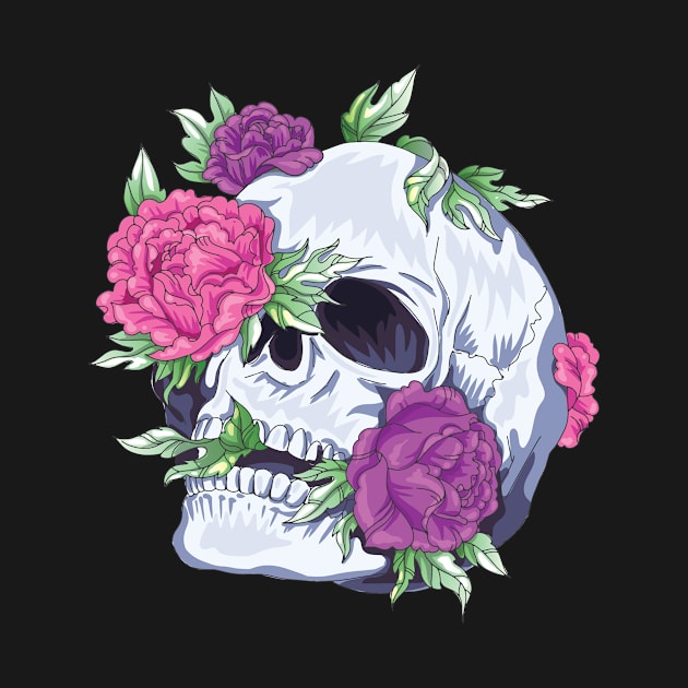 Floral Skull by EarlAdrian