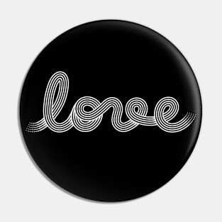 Love in white lines Pin