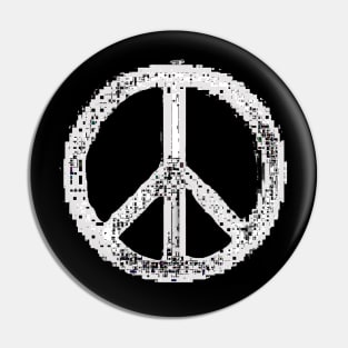 Pixelated Peace Sign Pin
