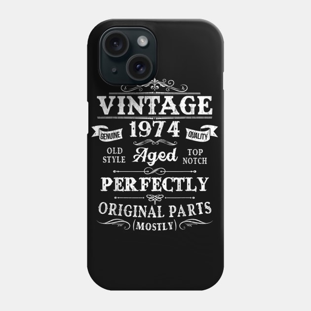 Vintage 1974 46th Birthday Gift 46 Years Old Phone Case by semprebummer7