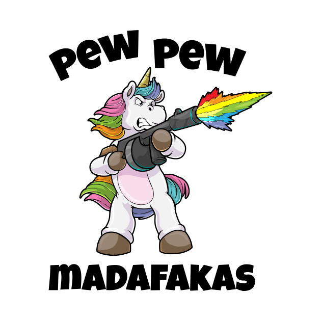 Unicorn Pew Pew Madafakas Unicorn Rainbow Gun by bigD