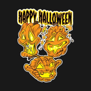 Halloween Pumpkins carved as Jack-O-Lanterns T-Shirt