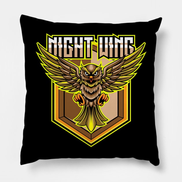 Owl Logo 1.3 Pillow by Harrisaputra