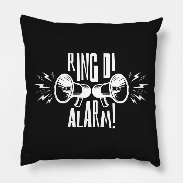 Ring Di Alarm Reggae Pillow by rastauniversity