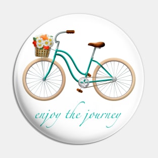 "Enjoy the Journey" Retro Bike Pin