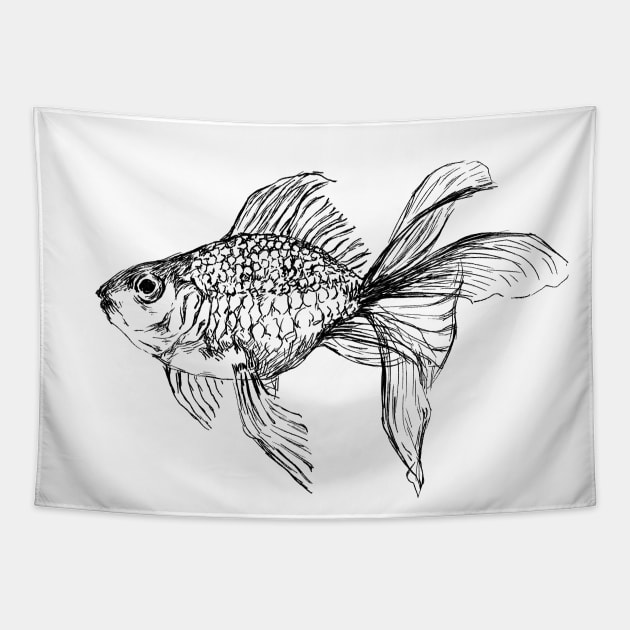 Goldfish Tapestry by rachelsfinelines