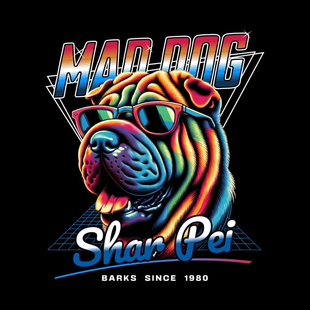 Mad Dog Shar Pei by Miami Neon Designs